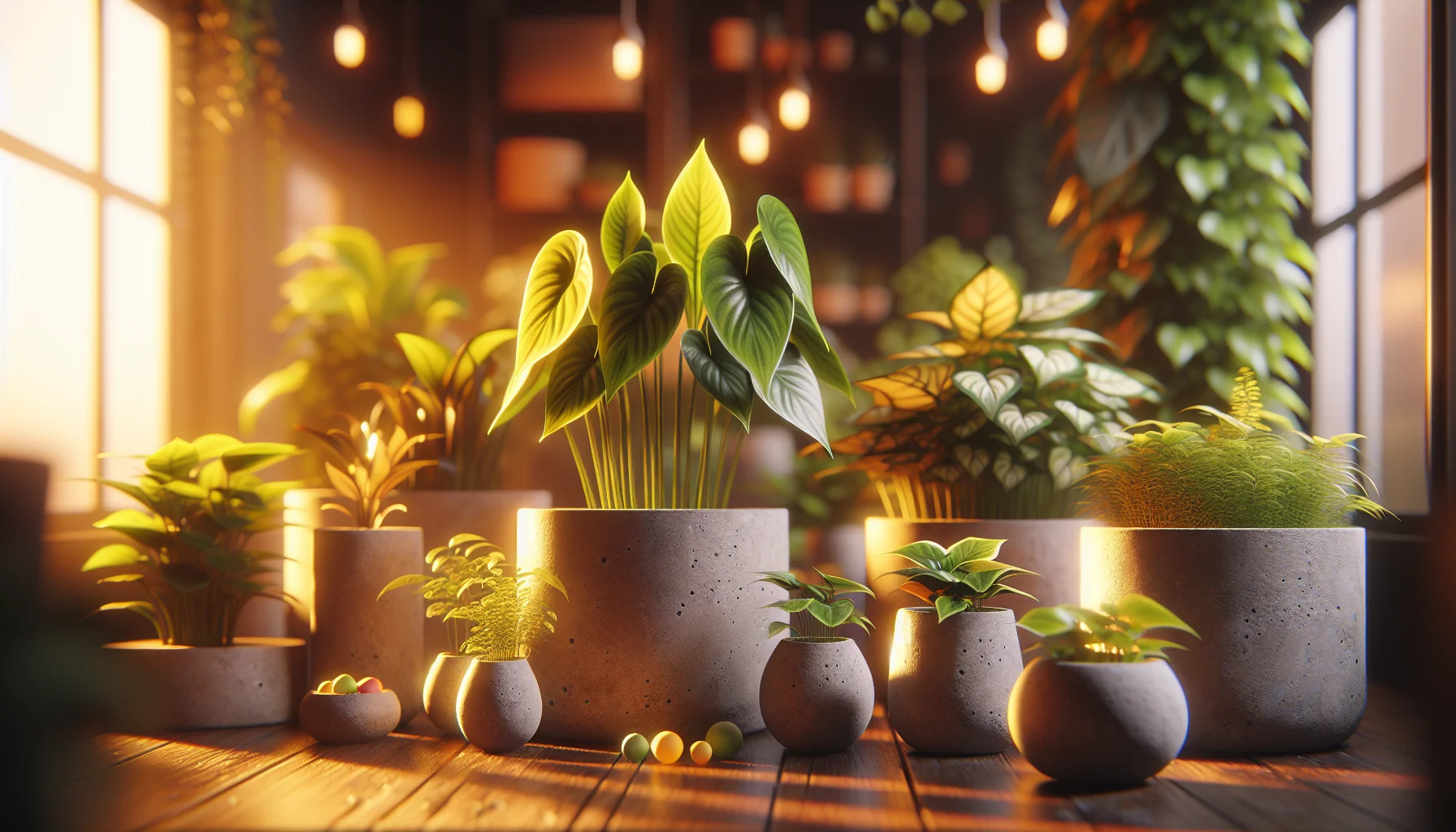 Tendências em Jardinagem: Jiboia Neon e Vasos de Cimento Tendências em Jardinagem: Jiboia Neon e Vasos de Cimento